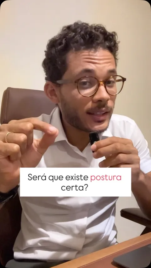 Marlon Torres falando para a câmera, com o texto: será que existe postura certa?
